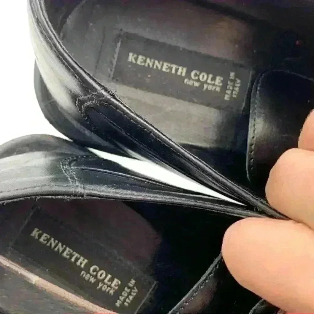 Kenneth Cole dress oxfords 9 black Italian leather